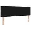 vidaXL Zagł&oacute;wek Z zagł&oacute;wkiem Czarny 160 cm Sk&oacute;ra ekologiczna