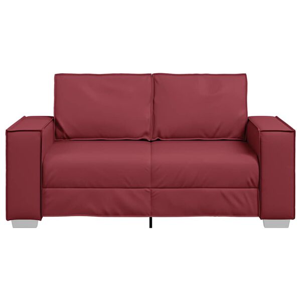 vidaXL Sofa 120cm Czerwone wino tkanina