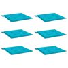 vidaXL Poduszki na krzesła ogrodowe, 6 szt., turkusowe, 40x40x4 cm