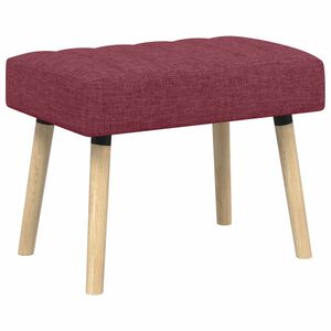 vidaXL Ławka z kanalikowym pikowaniem Czerwone wino 60 x 40 x 45 cm