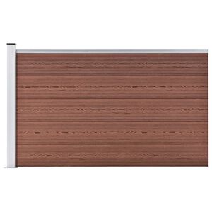 vidaXL Ogrodzenie ogrodowe WPC, 175x105 cm, brązowe