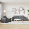 vidaXL Sofa 2 pcs Ciemnoszary