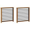 vidaXL Podłokietnik 2 pcs naturalny 60 x 6 x 61 cm Lite Drewno Akacji