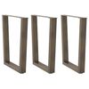 vidaXL Nogi do stołu jadalnego w kształcie litery V 3 szt. Naturalna stal 70x(72-73,3) cm Stal