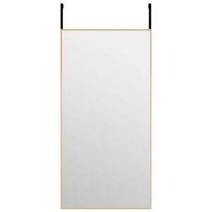 vidaXL Lustro na drzwi, złote, 40x80 cm, szkło i aluminium