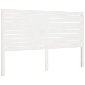 vidaXL Wezgłowie ł&oacute;żka, białe, 186x4x100 cm, lite drewno sosnowe