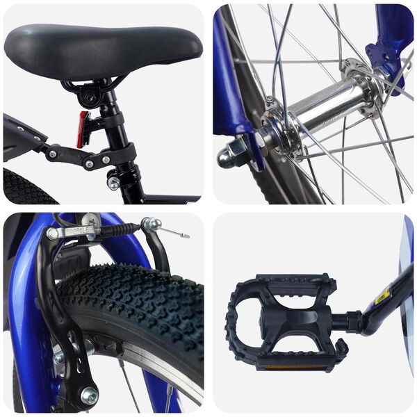 vidaXL Rower Dziecięcy 18 Cali dla dzieci w wieku 5-7 lat Czarny