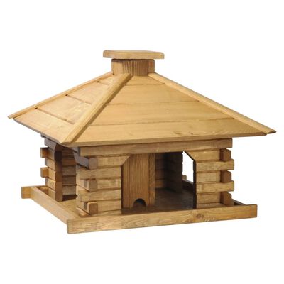 dobar Domek dla ptaków, kwadratowy, z drewnianym dachem, brązowy