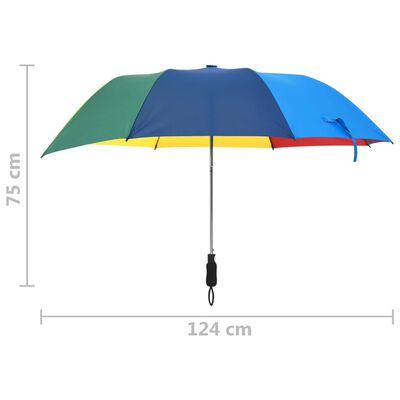 vidaXL Parasolka automatyczna, kolorowa, 124 cm