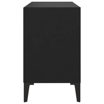 vidaXL Szafka TV z metalowymi nóżkami, czarna, 69,5x30x50 cm