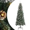 vidaXL Sztuczna choinka zielony 240 cm PVC, plastik i stal