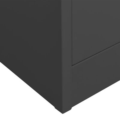 vidaXL Szafa biurowa, antracytowa, 90x40x180 cm, stalowa