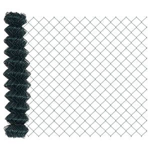 vidaXL Ogrodzenie łańcuchowe 25 x 1,4 m Stal zielony