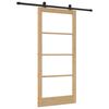 vidaXL Drzwi przesuwne ORKDAL Naturalny i czarny 93 x 202 cm