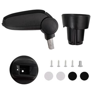 vidaXL Podłokietnik samochodowy, czarny, 13x33x(33-49) cm, ABS