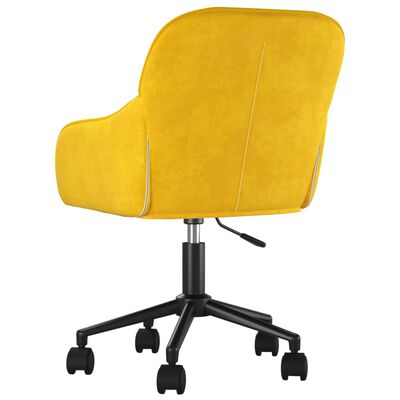 vidaXL Obrotowe krzesło biurowe, żółte, tapicerowane aksamitem