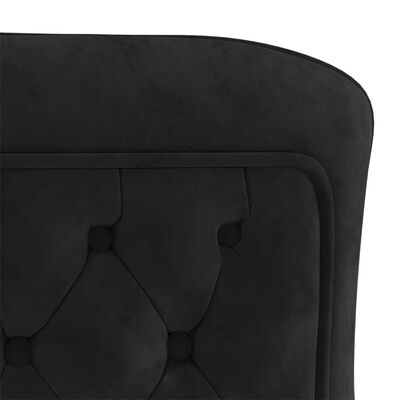 vidaXL Krzesło stołowe, czarne, 53x52x98 cm, aksamit i stal