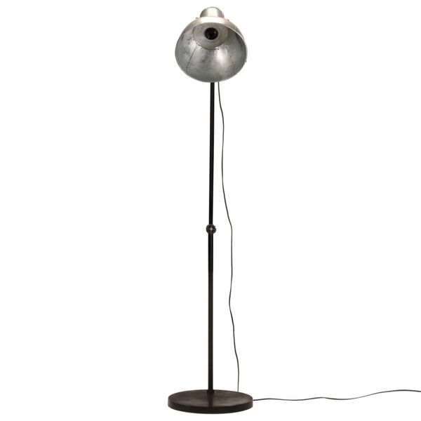 vidaXL Lampa stojąca, 25 W, srebro vintage, 150 cm, E27