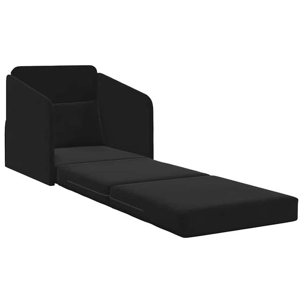 vidaXL Sofa Bed Czarny 65 x 80 x 83 cm Aksamit
