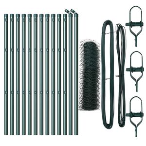 vidaXL Sześcioramienna podstawa ogrodzenia 25 x 0,4 m Stal pokryta PVC