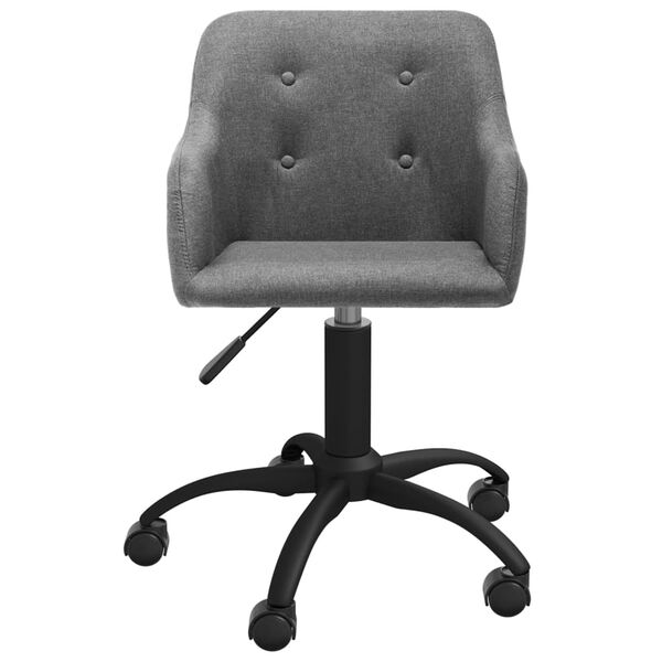 vidaXL Obrotowe krzesła stołowe, 2 szt., jasnoszare, obite tkaniną