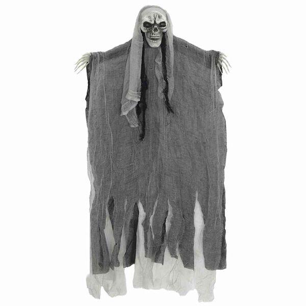 vidaXL Zawieszany Duch Halloween 3 pcs Czarny 66 x 110 cm Poliester