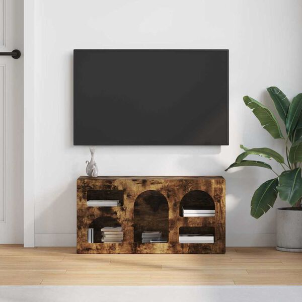 vidaXL Szafka pod telewizor Dąb wędzony 80 x 35 x 40 cm