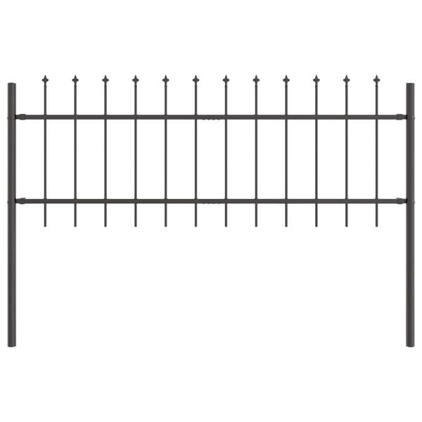 vidaXL Ogrodzenie Ogrodowe 2 pcs Szary 3,4 x 0,6 m