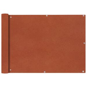 vidaXL Parawan balkonowy z tkaniny oxford 75x400 cm terakota
