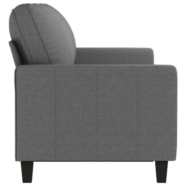 vidaXL Sofa 3-osobowa, ciemnoszara, 180 cm, tapicerowana tkaniną