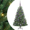 vidaXL Sztuczna choinka z zawiasami zielony 120 cm PVC i Metal