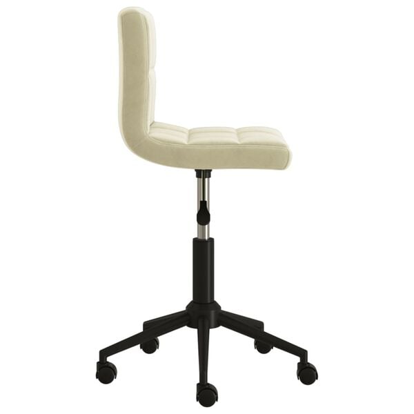 vidaXL Obrotowe krzesła stołowe, 6 szt., kremowe, obite aksamitem