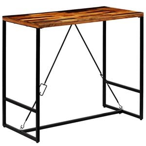 vidaXL Stolik barowy z litego drewna odzyskanego, 120 x 60 x 106 cm