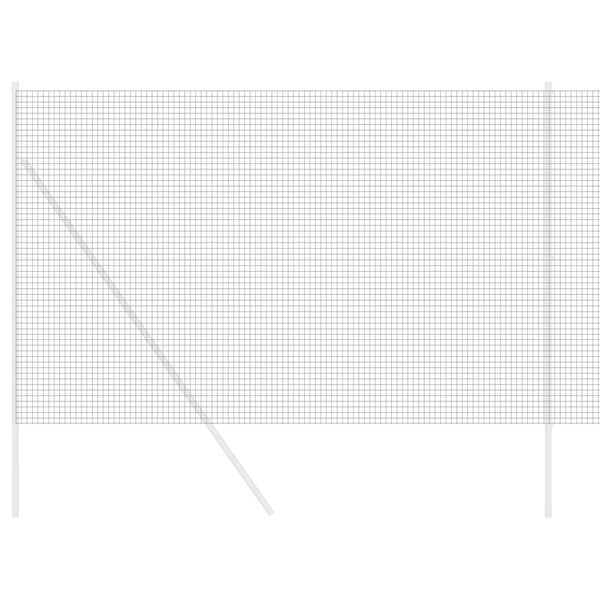 vidaXL Spawana siatka ogrodzeniowa Szary 1.6 x 25 m Stal