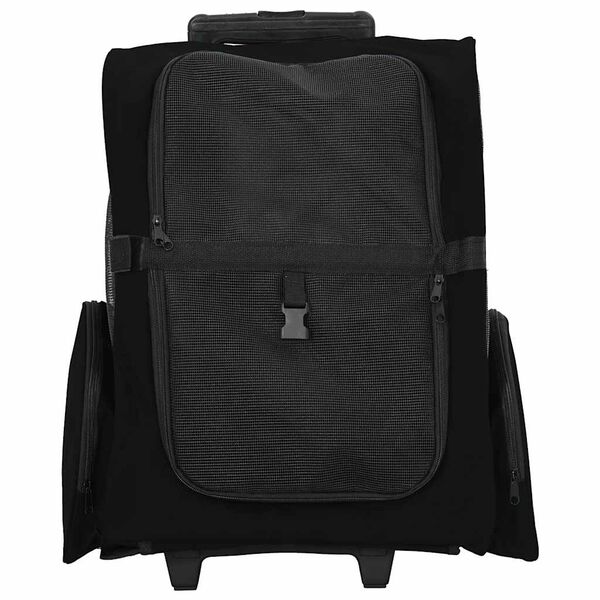 vidaXL W&oacute;zek dla zwierząt 3 w 1 Design Czarny 48x32x(57-106) cm Tkanina Oxford