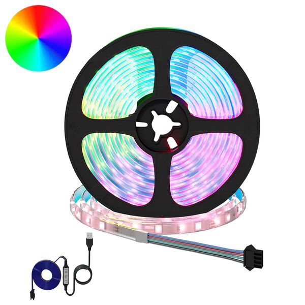 vidaXL Taśma LED 2 pcs Czarny i przezroczysty 5500 mm Miedź i plastik