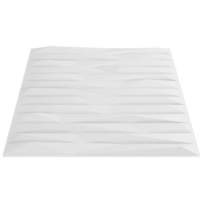 vidaXL Panele ścienne, 48 szt., białe, 50x50 cm, XPS, 12 m², kamień
