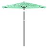 vidaXL Parasol ogrodowy na stalowym słupku, zielony, 268x268x226 cm