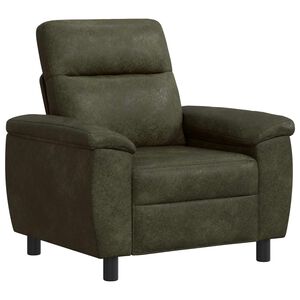 vidaXL Sofa Zielony wojskowy 95 x 90 x 95 cm Sk&oacute;ra zamszowa