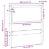 vidaXL Zagł&oacute;wek Inny Biały 75 cm Lite drewno sosnowe