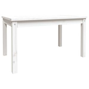 vidaXL Stolik ogrodowy, biały, 82,5x50,5x45 cm, lite drewno sosnowe