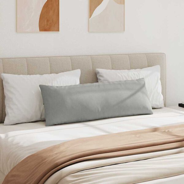 vidaXL Poduszki na sofę 2 pcs Jasnoszary 120 x 40 cm tkanina