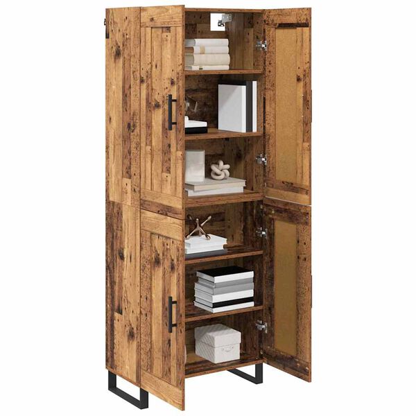 vidaXL Highboard Stare drewno 69,5 x 34 x 180 cm
