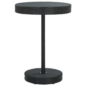 vidaXL Stolik ogrodowy, czarny, 75,5 x 106 cm, polirattan