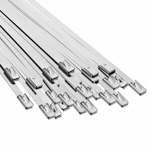 vidaXL Związywacz kablowy 25 szt. 4,6 x 150 mm srebrny