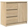 vidaXL Komoda z szufladą Dąb Sonoma 71x35x65 cm Drewno klejone