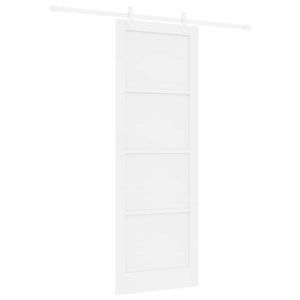 vidaXL Drzwi przesuwne Biały 83 x 232 cm Lite drewno sosnowe