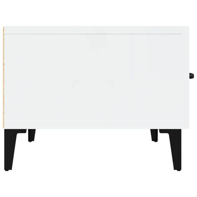 vidaXL Szafka pod TV, wysoki połysk, biała, 150x34,5x30 cm
