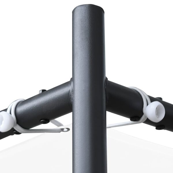 vidaXL Altana ogrodowa z płaskim dachem, 3x3 m, biała, 180 g/m&sup2;