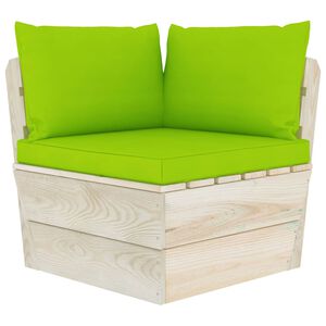 vidaXL Ogrodowa sofa narożna z palet z poduszkami, impregnowany świerk